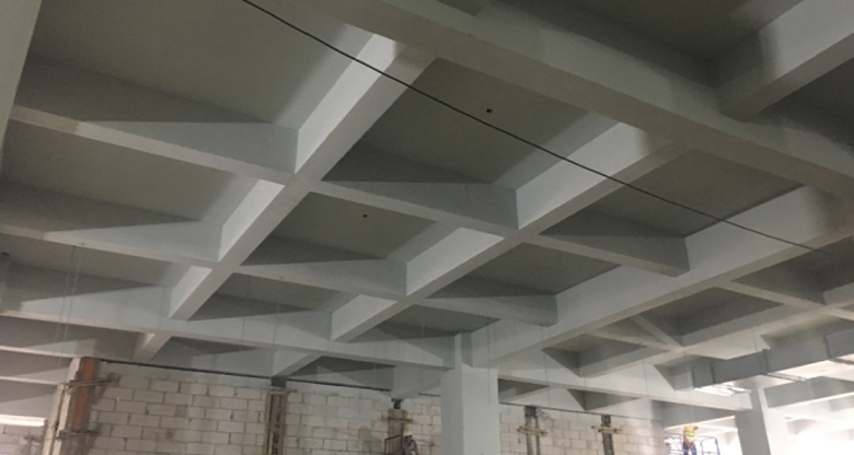 北京航特承接河北固安京東方環(huán)氧防靜電頂棚與墻面，施工面積