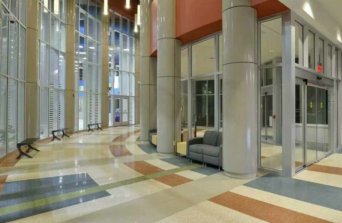 寫字樓大廳環(huán)氧磨石地坪，北京航特的艾特石E系列值得您的選擇！