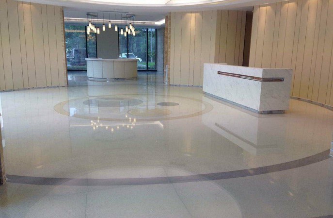 環(huán)氧磨石藝術(shù)地坪施工之十-環(huán)氧磨石整體打磨有哪些工序？